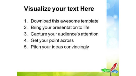 Colorful Arrow Success PowerPoint Templates And PowerPoint Backgrounds 0911