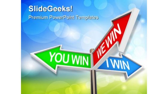 Colorful Arrow Success PowerPoint Themes And PowerPoint Slides 0911