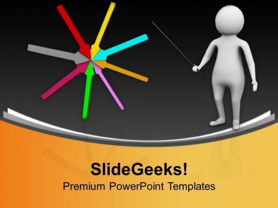 Colorful Arrows In Circle PowerPoint Templates Ppt Backgrounds For Slides 0713