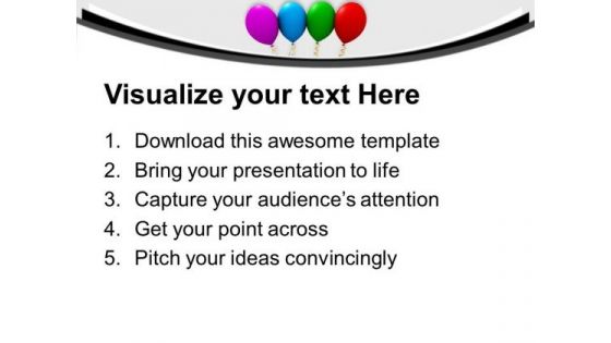 Colorful Balloons Birthday Party PowerPoint Templates Ppt Backgrounds For Slides 0113