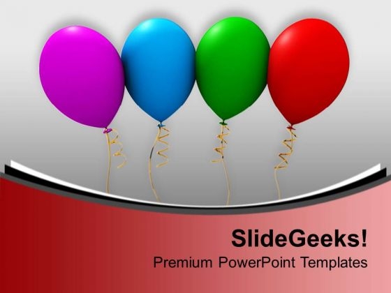 Colorful Balloons Birthday Party PowerPoint Templates Ppt Backgrounds For Slides 0113