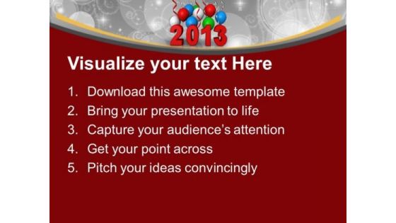 Colorful Balloons On White Background PowerPoint Templates Ppt Backgrounds For Slides 0113