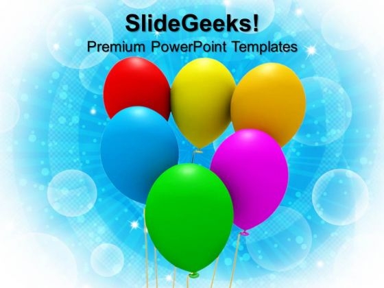 Colorful Balloons Party Birthday PowerPoint Templates And PowerPoint Themes 1012