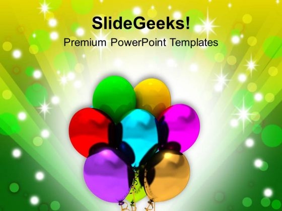 Colorful Balloons Party Celebration PowerPoint Templates Ppt Backgrounds For Slides 0413