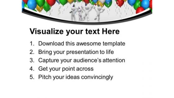 Colorful Birthday Party Balloons Celebration PowerPoint Templates Ppt Backgrounds For Slides 0213