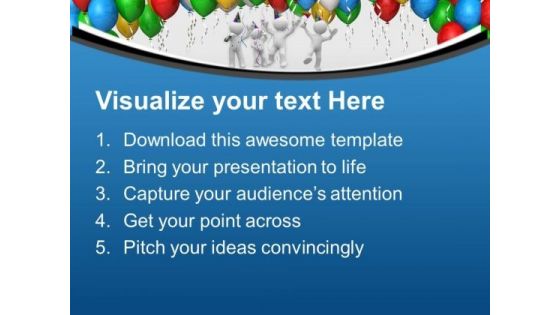 Colorful Birthday Party Balloons Celebration PowerPoint Templates Ppt Backgrounds For Slides 0213