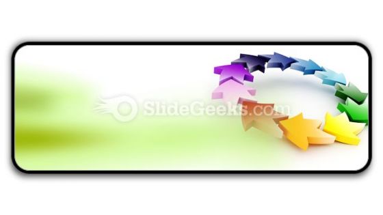 Colorful Circular Arrows PowerPoint Icon R