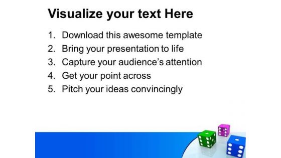 Colorful Dices Business PowerPoint Templates And PowerPoint Themes 0612