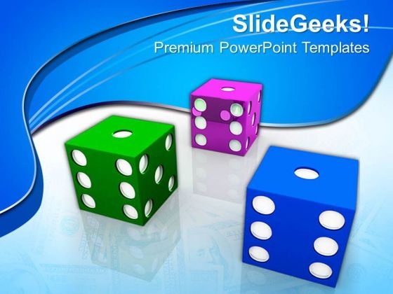 Colorful Dices Business PowerPoint Templates And PowerPoint Themes 0612