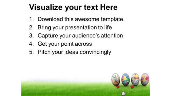 Colorful Easter Eggs Holidays PowerPoint Templates Ppt Backgrounds For Slides 0313
