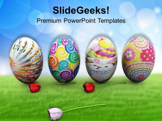 Colorful Easter Eggs Holidays PowerPoint Templates Ppt Backgrounds For Slides 0313