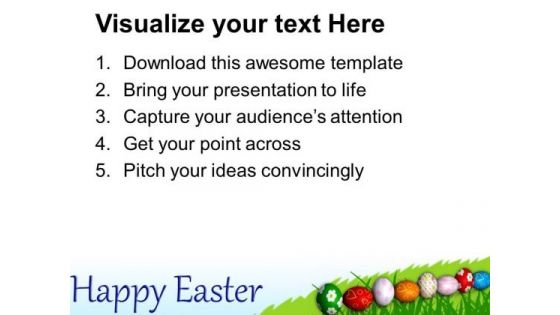 Colorful Eggs Celebration Of Spring Time PowerPoint Templates Ppt Backgrounds For Slides 0313