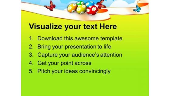 Colorful Eggs Festival Of Christians Easter Day PowerPoint Templates Ppt Backgrounds For Slides 0313