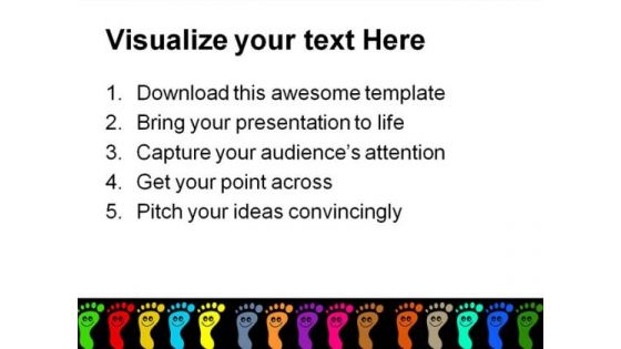 Colorful Feet Diversity Global PowerPoint Themes And PowerPoint Slides 0411