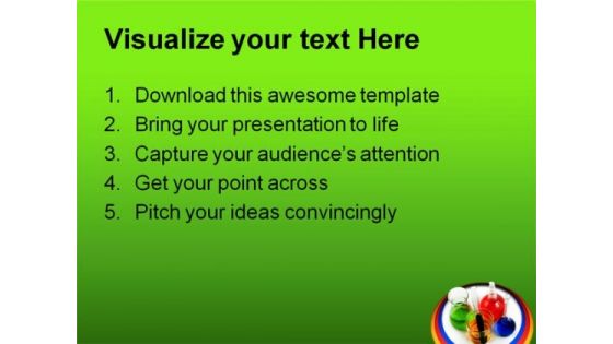 Colorful Flasks Medical PowerPoint Template 0610
