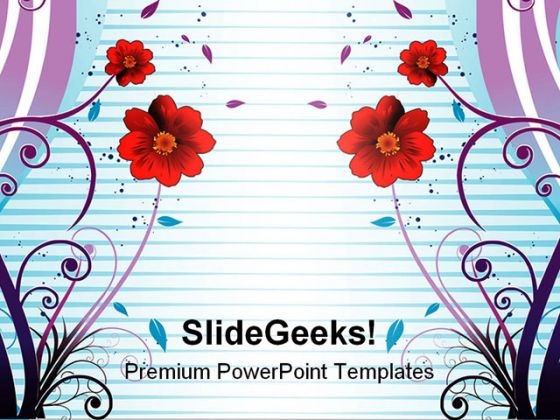 Colorful Flowers Abstract PowerPoint Templates And PowerPoint Backgrounds 0511
