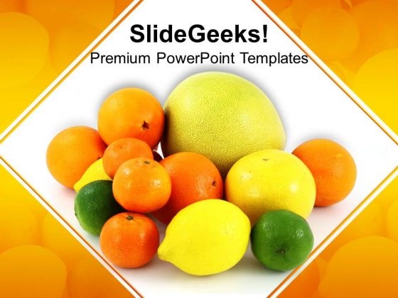 Colorful Fruits Perfect For Healthy Life PowerPoint Templates Ppt Backgrounds For Slides 0313