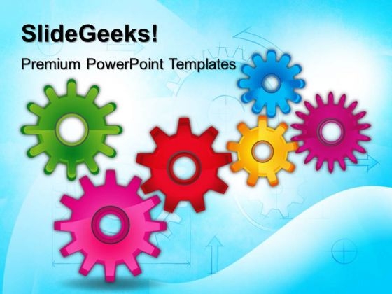 Colorful Gears Industrial PowerPoint Templates And PowerPoint Themes 0412