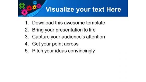 Colorful Gears Teamwork PowerPoint Templates And PowerPoint Themes 0412