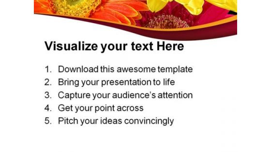 Colorful Gerber Daisies Beauty PowerPoint Templates And PowerPoint Backgrounds 0211