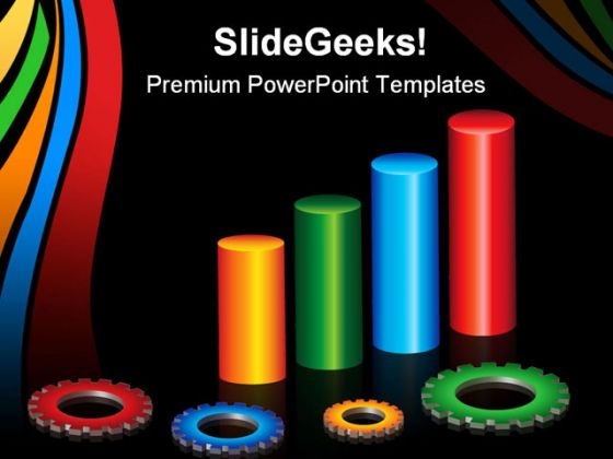 Colorful Graph With Gears01 Business PowerPoint Templates And PowerPoint Backgrounds 1211