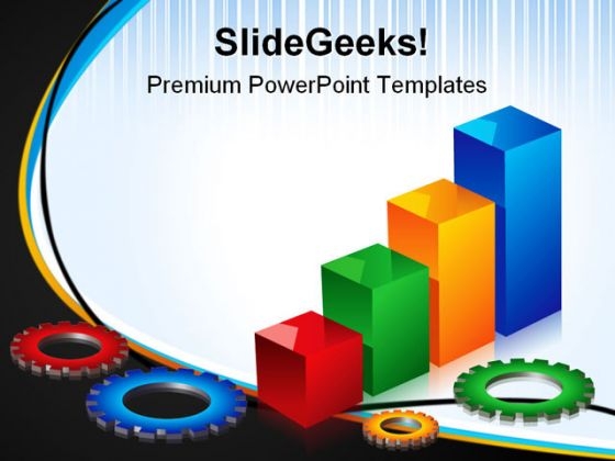 Colorful Graph With Gears Business PowerPoint Templates And PowerPoint Backgrounds 1211