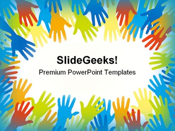 Colorful Hands Vector Abstract PowerPoint Backgrounds And Templates 1210