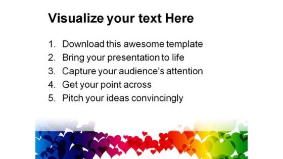 Colorful Hearts Abstract PowerPoint Backgrounds And Templates 0111