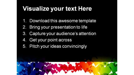 Colorful Hearts Abstract PowerPoint Backgrounds And Templates 0111