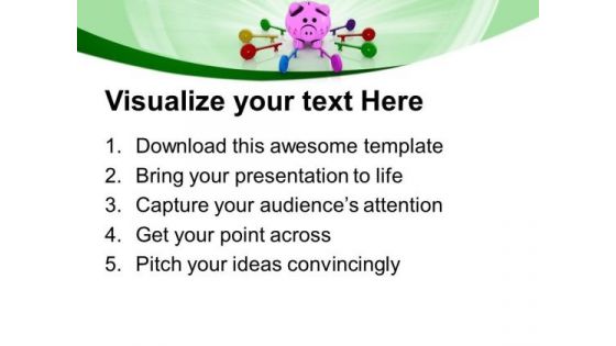 Colorful Keys Around Piggy Bank Success PowerPoint Templates And PowerPoint Themes 0812