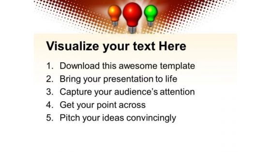 Colorful Light Bulb Technology PowerPoint Templates And PowerPoint Themes 0912
