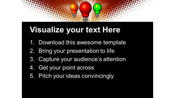 Colorful Light Bulb Technology PowerPoint Templates And PowerPoint Themes 0912