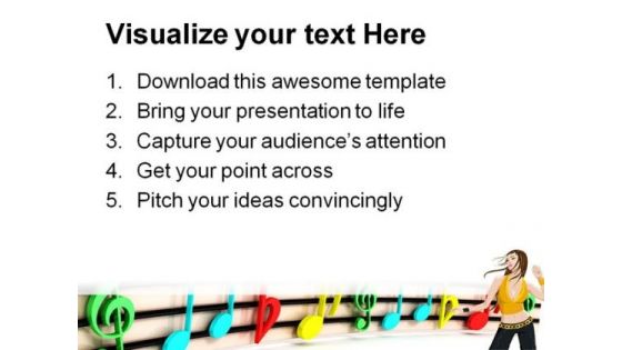 Colorful Notes Music PowerPoint Themes And PowerPoint Slides 0811