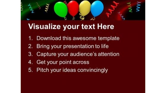 Colorful Party Balloons Background PowerPoint Templates And PowerPoint Themes 1112