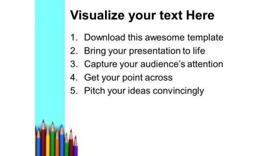 Colorful Pencils Education PowerPoint Templates And PowerPoint Themes 0812