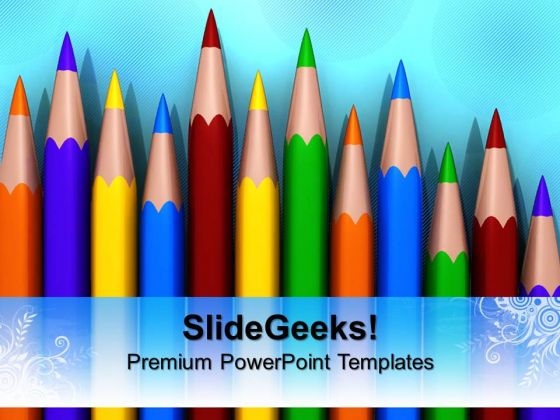 Colorful Pencils Education PowerPoint Templates And PowerPoint Themes 0812