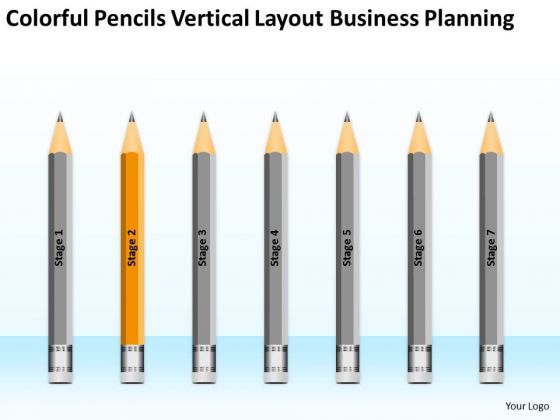 Colorful Pencils Vertical Layout Business Planning Ppt Download Plans PowerPoint Slides