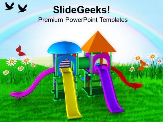 Colorful Playground With Game Theme PowerPoint Templates Ppt Backgrounds For Slides 0613