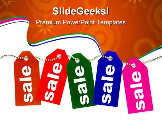 Colorful Sale Tags Marketing PowerPoint Templates And PowerPoint Backgrounds 0611