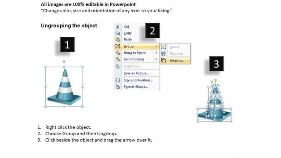 Colorful Traffic Cones PowerPoint Images