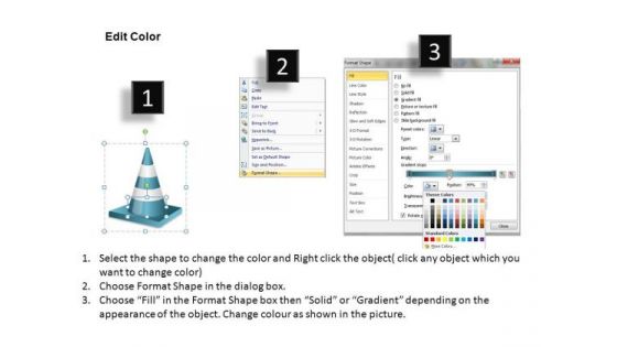 Colorful Traffic Cones PowerPoint Images