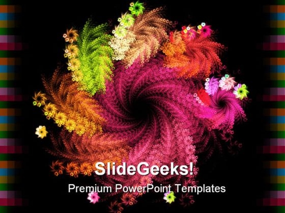 Colorful Twirl Rays Beauty PowerPoint Themes And PowerPoint Slides 0411