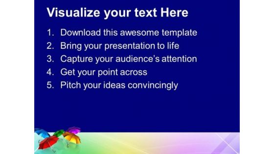 Colorful Umbrellas Abstract PowerPoint Templates And PowerPoint Themes 0912