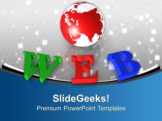 Colorful Web With Globe World PowerPoint Templates Ppt Backgrounds For Slides 0313