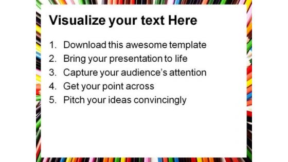 Colors Pencils Education PowerPoint Template 0910