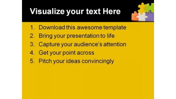Colors Puzzles Shapes PowerPoint Template 1110