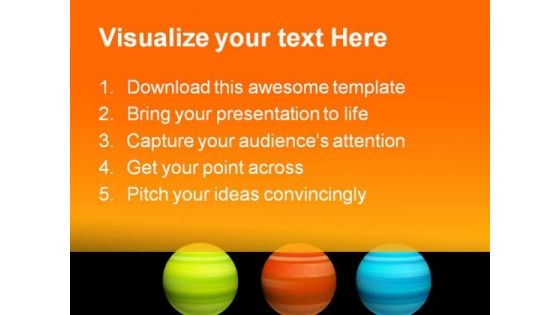 Colors Spheres Shapes PowerPoint Backgrounds And Templates 1210