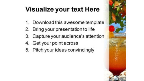 Colourful Cocktails Food PowerPoint Templates And PowerPoint Backgrounds 0411