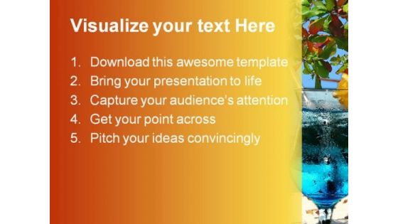 Colourful Cocktails Food PowerPoint Templates And PowerPoint Backgrounds 0411