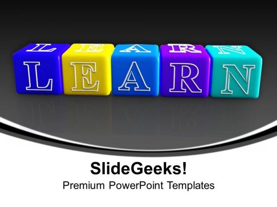 Combination Of Words Forming Learn Cubes PowerPoint Templates Ppt Backgrounds For Slides 1112